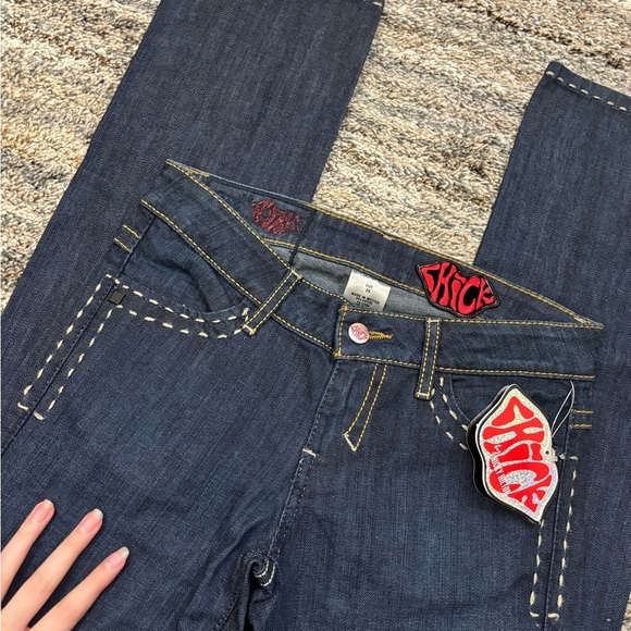 Y2K Low Rise Jeans Sz 25 NWT | Chick By Nicky Hilton Low Rise Mini Bootcut Jeans - Picture 8 of 16